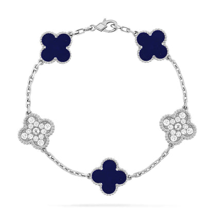 [⭐Mirelle]CLOVER 5 MOTIF LAPIS LAZULI BRACELET COLLECTION