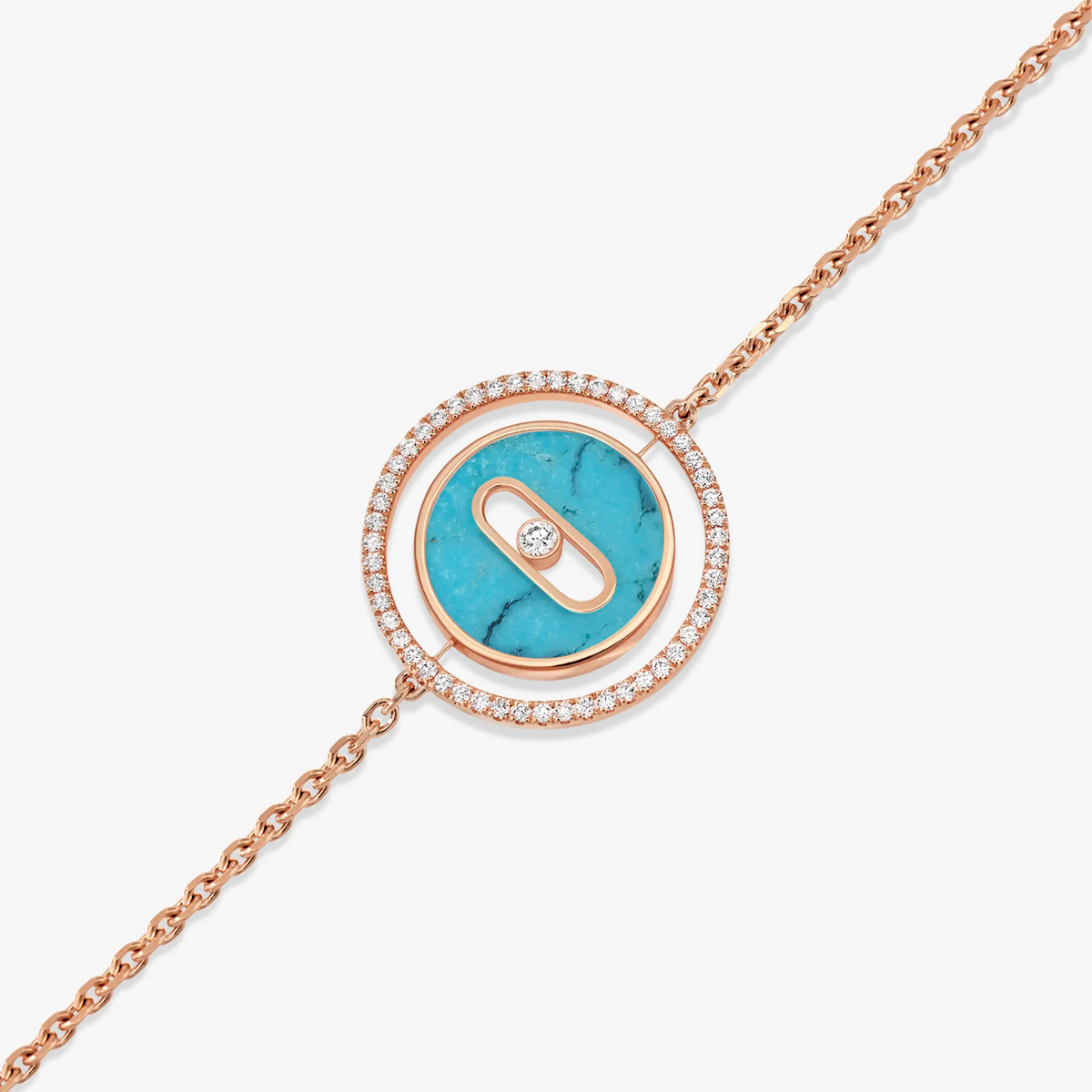 [⭐Mirelle]Demo MOVE TURQUOISE PINK GOLD DIAMOND BRACELET