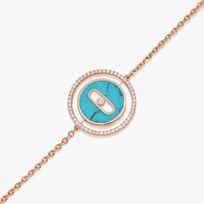 [⭐Mirelle]Demo MOVE TURQUOISE PINK GOLD DIAMOND BRACELET