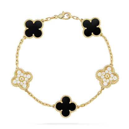 [⭐Mirelle] CLOVER 5 MOTIF ONYXS BRACELET COLLECTION