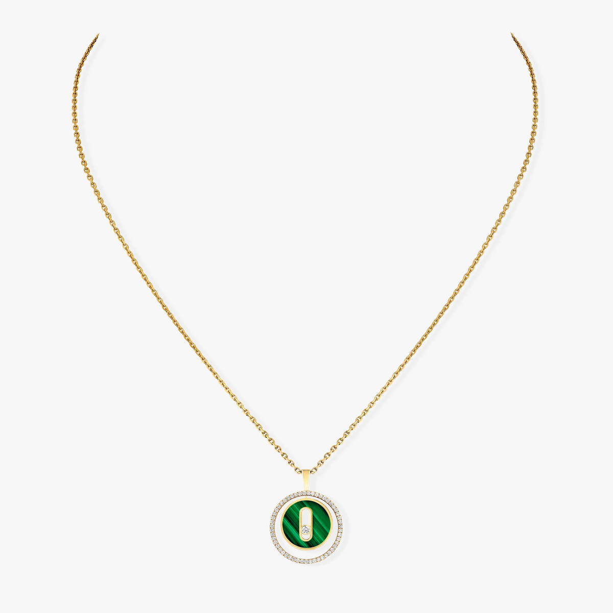 [⭐Mirelle]Demo MOVE 1 DIAMOND MALACHITE GOLD DIAMOND NECKLACE