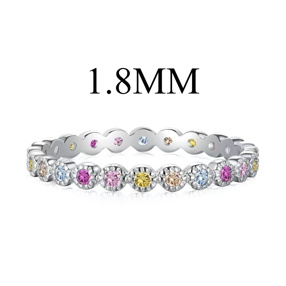 [Mirelle Jewelry]Unique Scintillating Round Cut Daily Ring