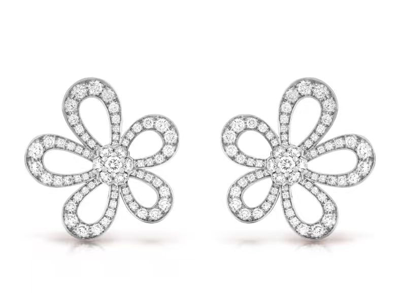 [⭐Mirelle]FLOWERLACE EARRINGS FULL DIAMONDS
