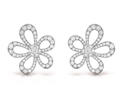 [⭐Mirelle]FLOWERLACE EARRINGS FULL DIAMONDS