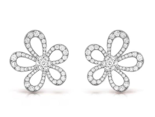 [⭐Mirelle]FLOWERLACE EARRINGS FULL DIAMONDS