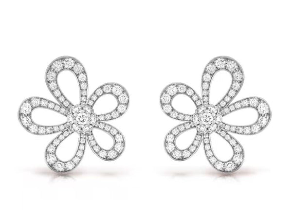 [⭐Mirelle]FLOWERLACE EARRINGS FULL DIAMONDS