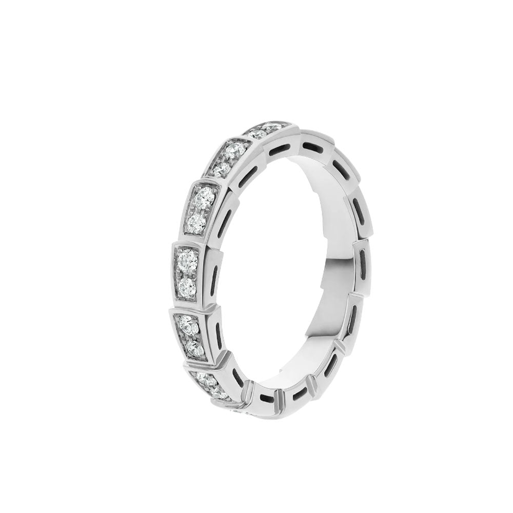 [⭐Mirelle]SERPENTI RING SILVER DIAMOND PAVED 3MM