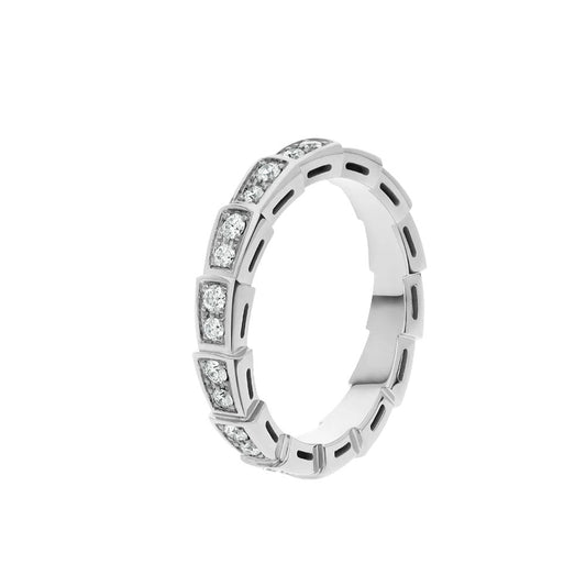 [⭐Mirelle]SERPENTI RING SILVER DIAMOND PAVED 3MM