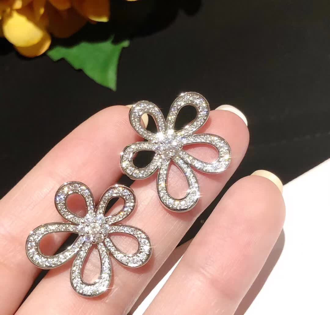 [⭐Mirelle]FLOWERLACE EARRINGS FULL DIAMONDS