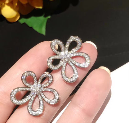 [⭐Mirelle]FLOWERLACE EARRINGS FULL DIAMONDS