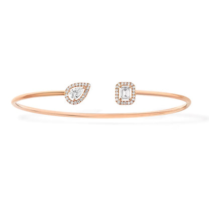 [⭐Mirelle]JONC FLEX MY TWIN TOI & MOI SILVER DIAMOND BRACELET