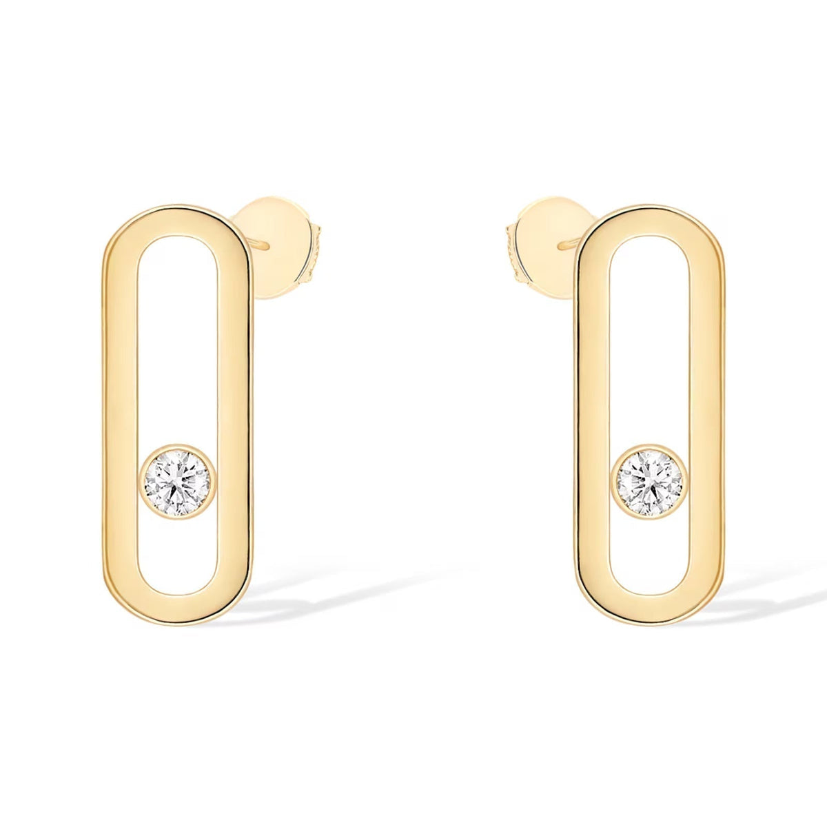 [⭐Mirelle]MOVE UNO SMALL 1 DIAMOND EARRINGS