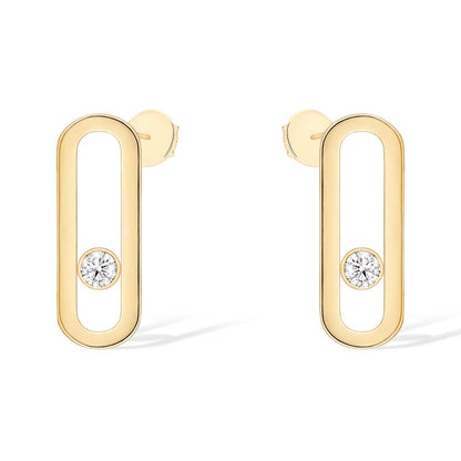 [⭐Mirelle]MOVE UNO SMALL 1 DIAMOND EARRINGS