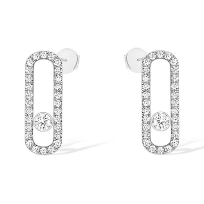 [⭐Mirelle]MOVE UNO STUD DIAMOND PAVED EARRINGS