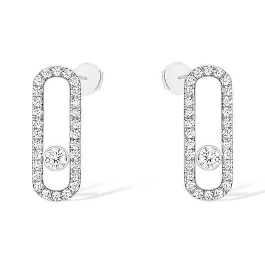 [⭐Mirelle]MOVE UNO STUD DIAMOND PAVED EARRINGS