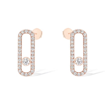 [⭐Mirelle]MOVE UNO STUD DIAMOND PAVED EARRINGS