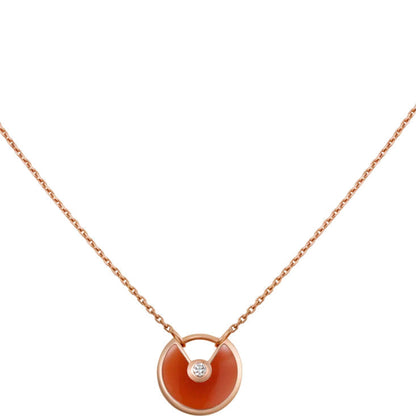 [⭐Mirelle]AMULETTE GOLD CARNELIAN ONYX NECKLACE