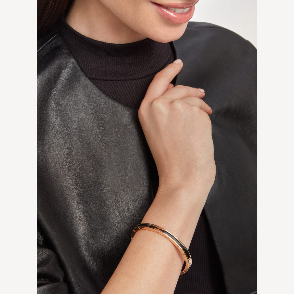 [⭐Mirelle]ZERO 1 PINK GOLD WITH BLACK CERAMIC BRACELET