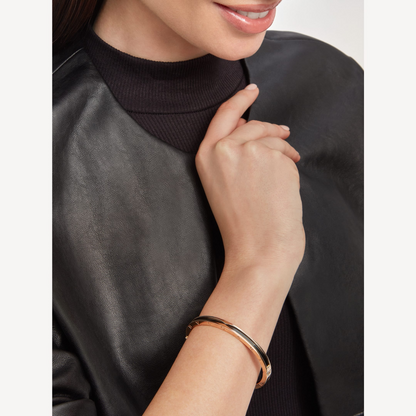 [⭐Mirelle]ZERO 1 PINK GOLD WITH BLACK CERAMIC BRACELET