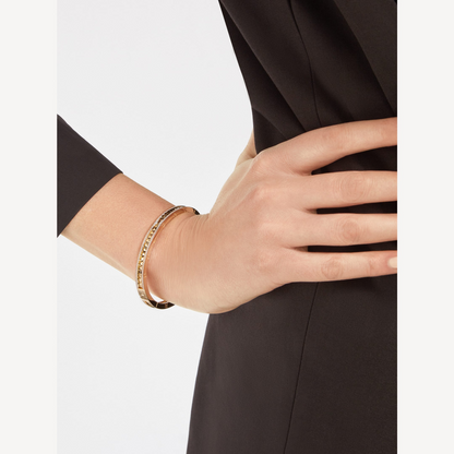 [⭐Mirelle]ZERO 1 SPIRAL AND PAVED DIAMOND GOLD BRACELET