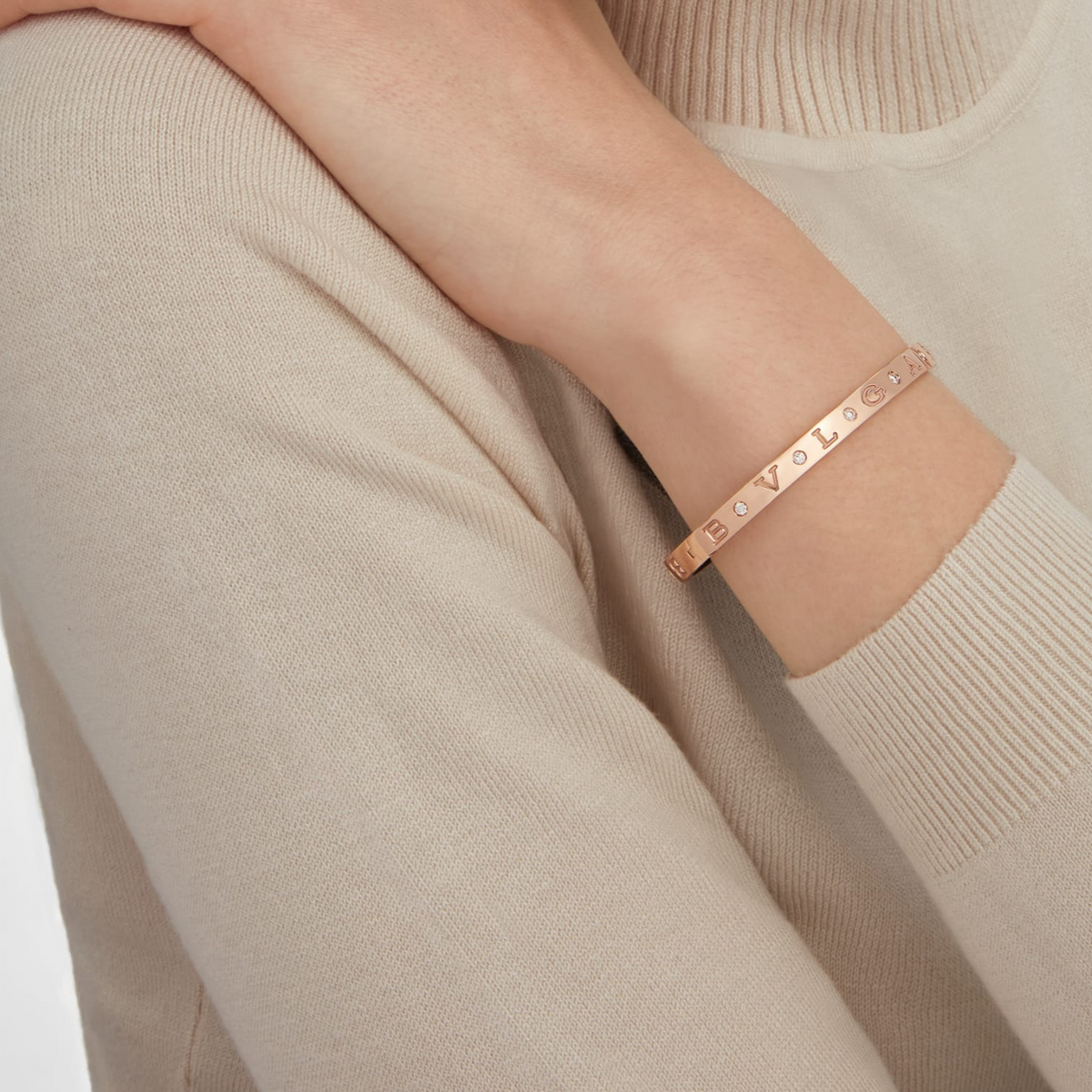 [⭐Mirelle]ZERO 1 PINK GOLD 12 DIAMONDS BRACELET