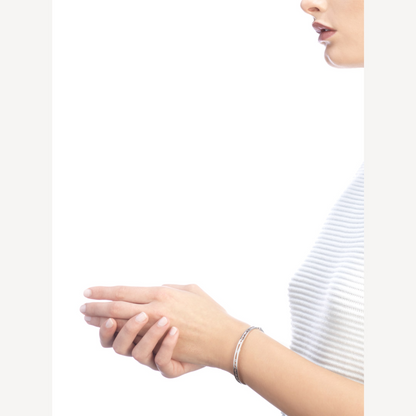 [⭐Mirelle]ZERO 1 SPIRAL LOGO SILVER BRACELET