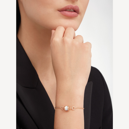 [⭐Mirelle]ZERO 1 SOFT PINK GOLD AND WHITE CERAMIC BRACELET