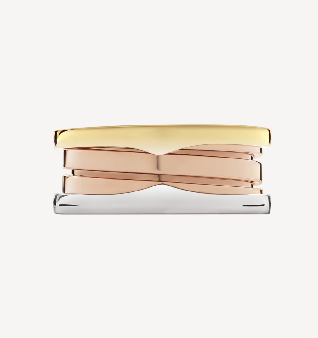 [⭐Mirelle]ZERO 1 THREE-BAND ROSE WHITE AND YELLOW RING