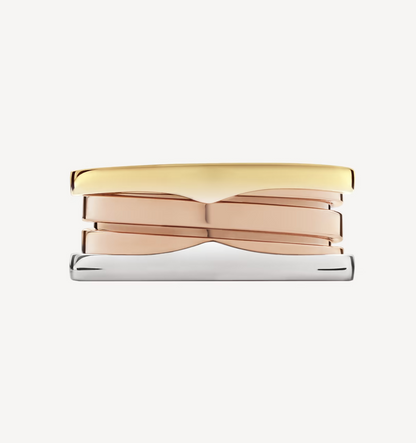 [⭐Mirelle]ZERO 1 THREE-BAND ROSE WHITE AND YELLOW RING