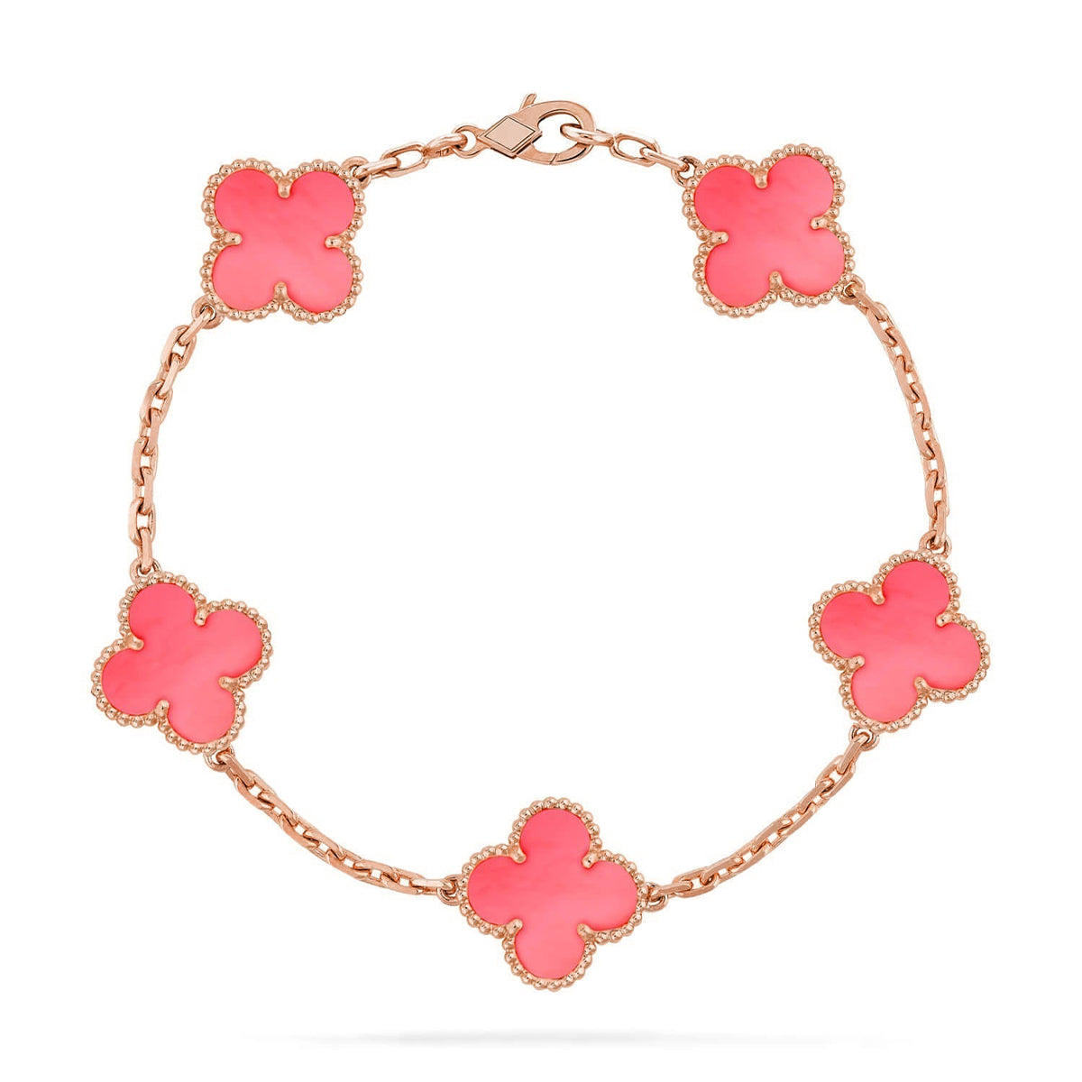 [⭐Mirelle] CLOVER 5 MOTIFS  PINK MOP BRACELET COLLECTION