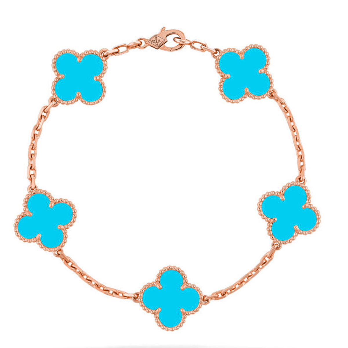 [⭐Mirelle] CLOVER 5 MOTIF TURQUOISE BRACELET COLLECTION