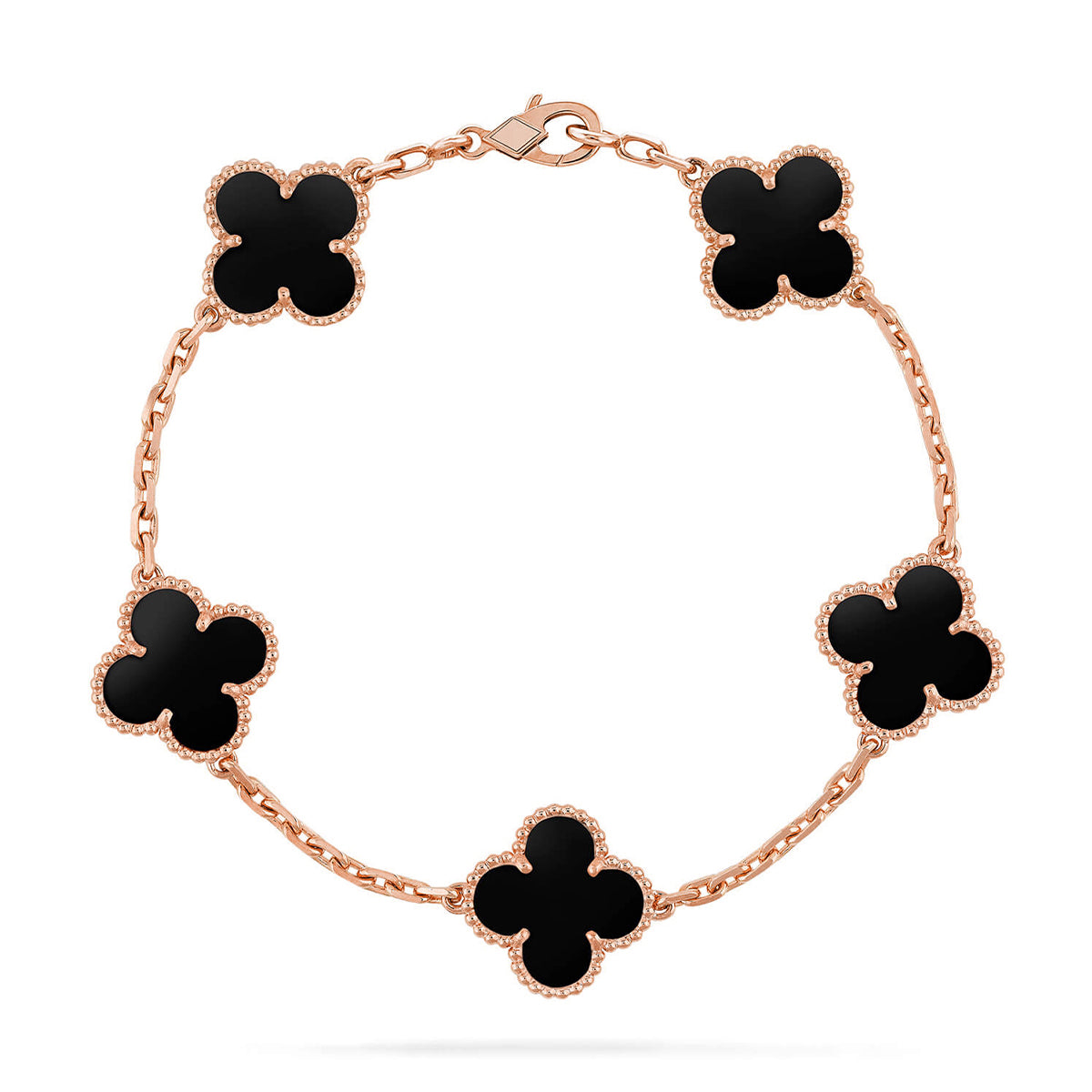 [⭐Mirelle] CLOVER 5 MOTIF ONYXS BRACELET COLLECTION