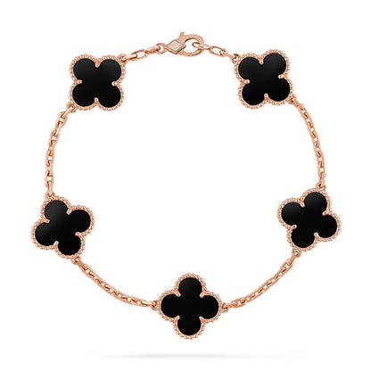 [⭐Mirelle] CLOVER 5 MOTIF ONYXS BRACELET COLLECTION
