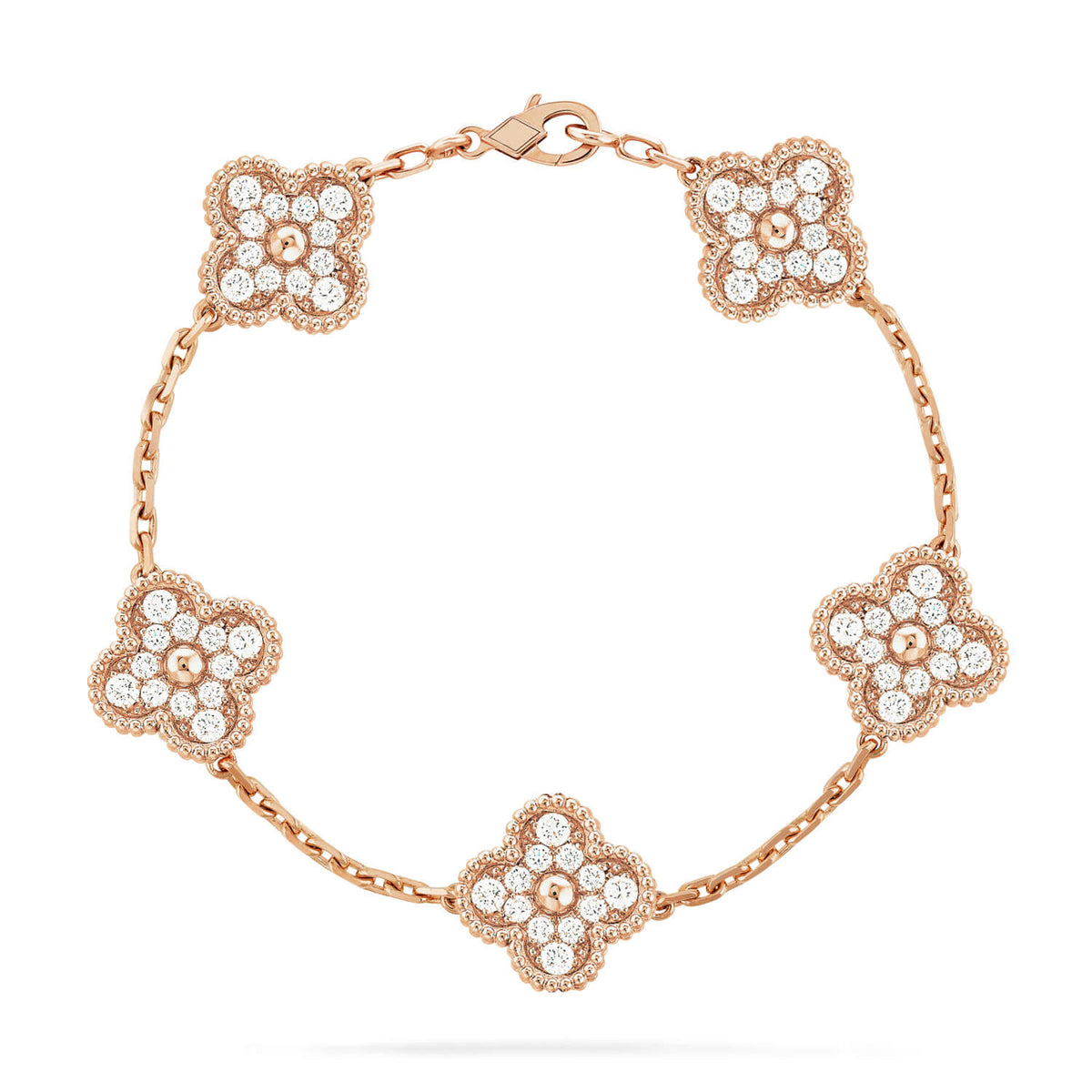 [⭐Mirelle] CLOVER 5 MOTIF FULL DIAMOND BRACELET COLLECTION