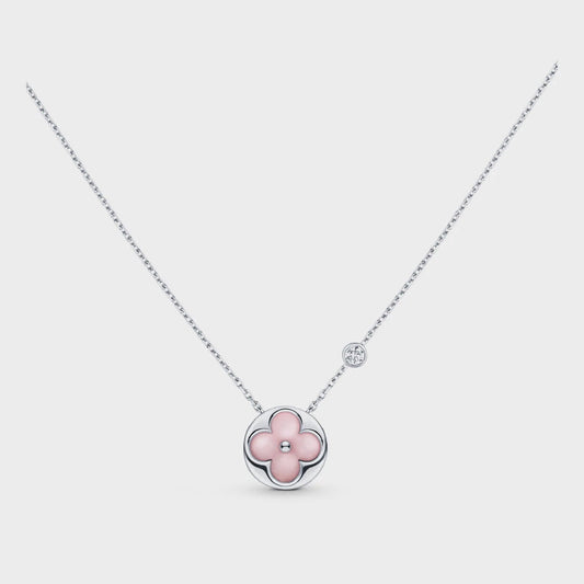 [⭐Mirelle]SUN MOTIF PINK MOP SILVER BRACELET