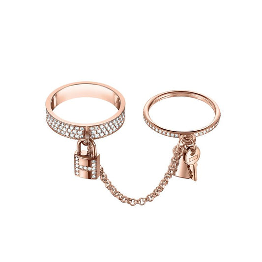 [⭐Mirelle]HM KELLY CLOCHETTE DOUBLE RING IN  WITH DIAMONDS