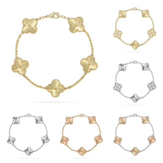 [⭐Mirelle] CLOVER 5 MOTIF LASER BRACELET COLLECTION
