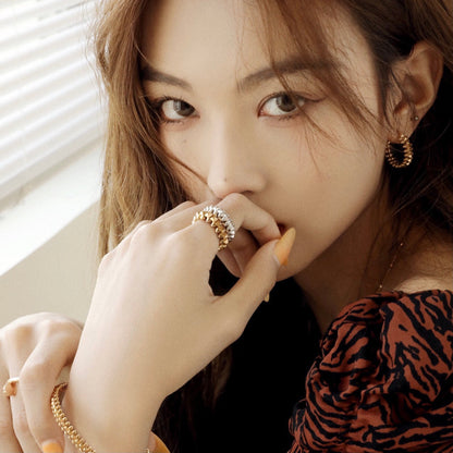 [⭐Mirelle]CLASH SMALL HOOP EARRINGS