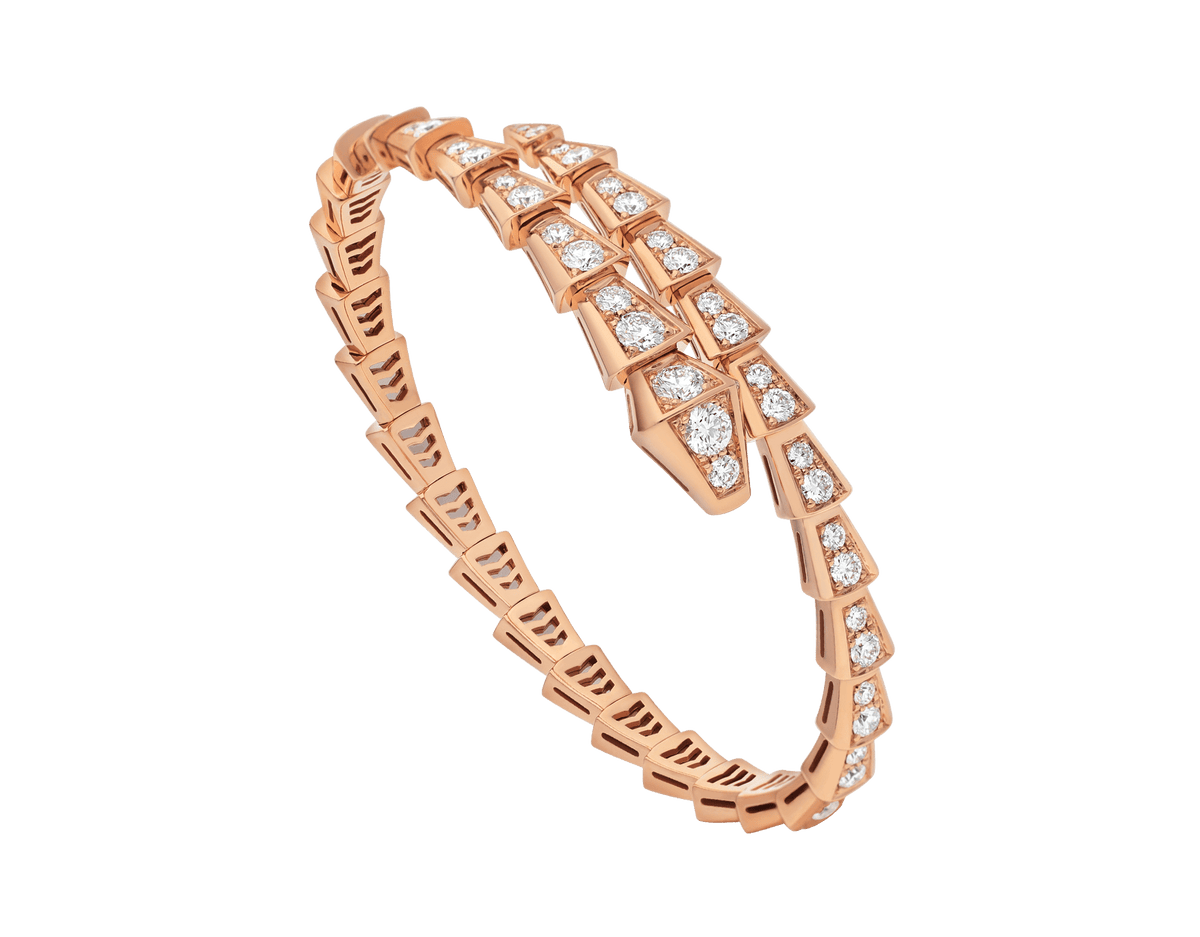 [⭐Mirelle]SERPENTI BRACELET 6.8MM PINK GOLD DIAMOND