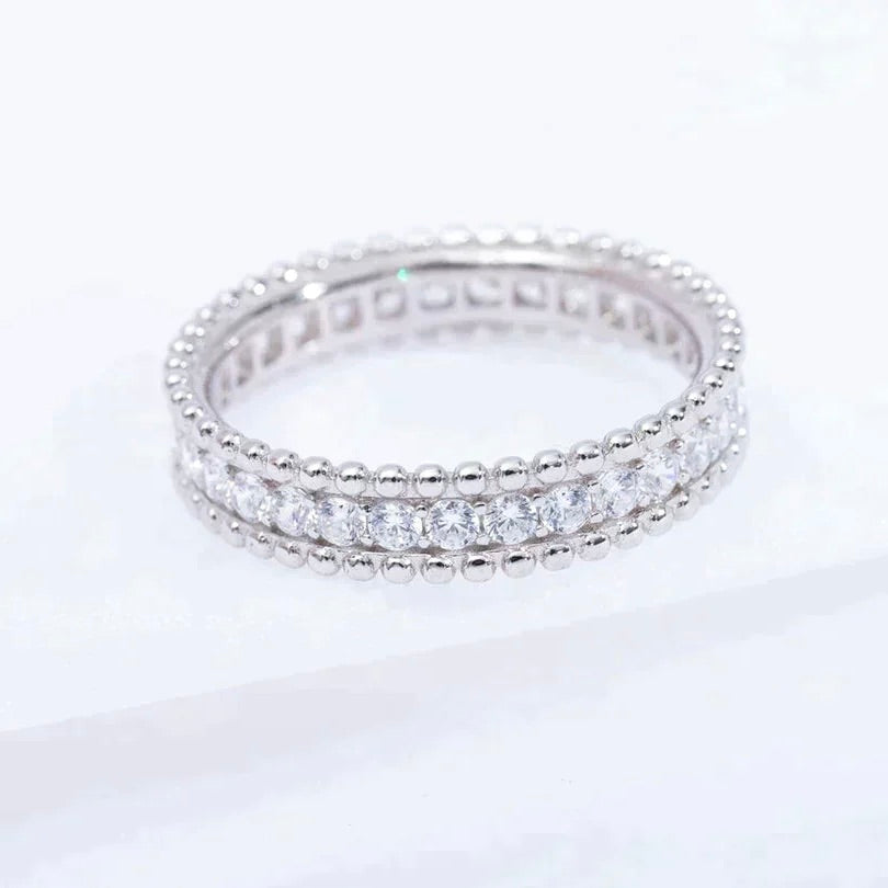 [⭐Mirelle]PERLEE DIAMOND SILVER RING
