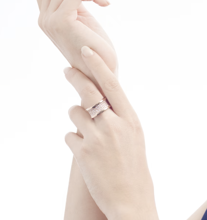 [⭐Mirelle]ZERO 1 WITH PAVED DIAMONDS ON THE SPIRAL RING
