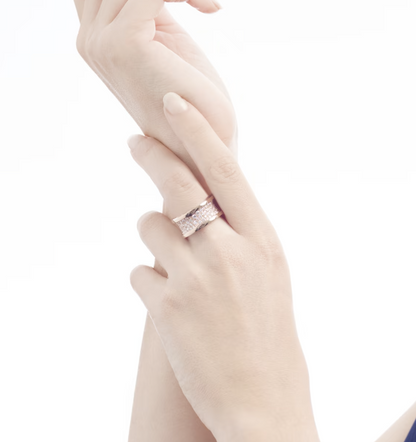 [⭐Mirelle]ZERO 1 WITH PAVED DIAMONDS ON THE SPIRAL RING