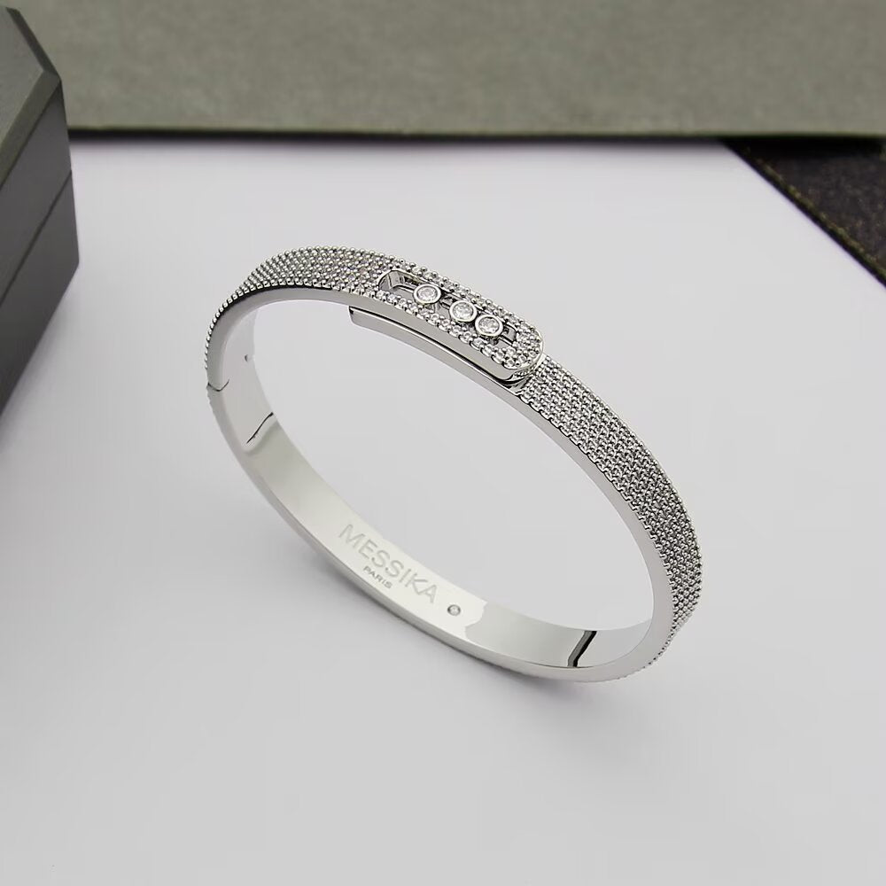 [⭐Mirelle]Move Noa Full Pavé Diamond Bangle Bracelet