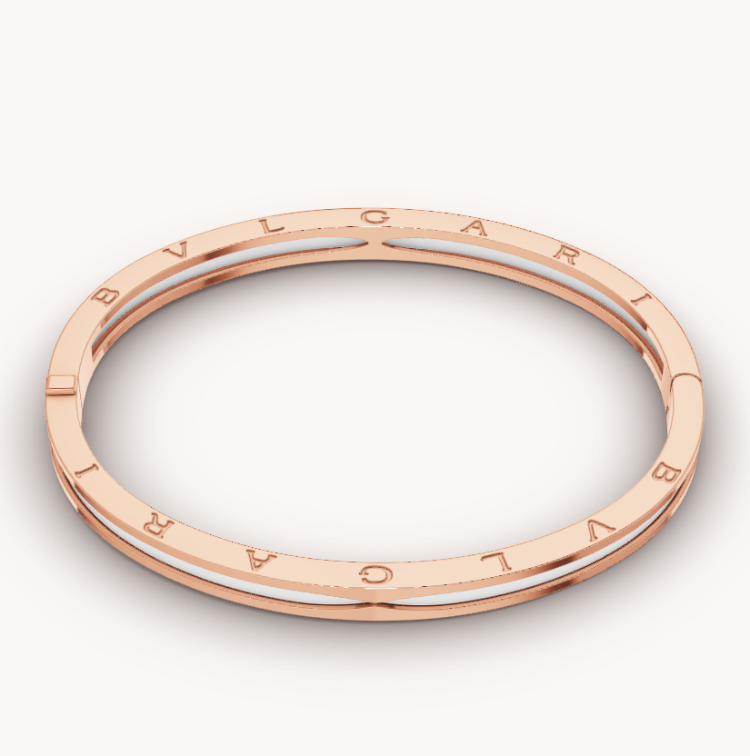 [⭐Mirelle]ZERO 1 PINK GOLD WITH WHITE CERAMIC BRACELET