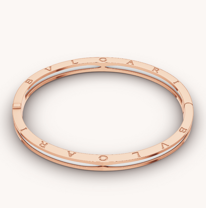 [⭐Mirelle]ZERO 1 PINK GOLD WITH WHITE CERAMIC BRACELET