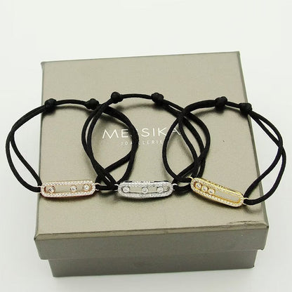 [⭐Mirelle]Messika Care(s) pink cord pavé bracelet