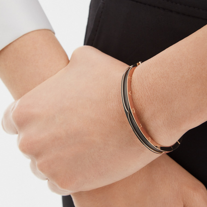 [⭐Mirelle]ZERO 1 PINK GOLD WITH MATTE BLACK CERAMIC BRACELET