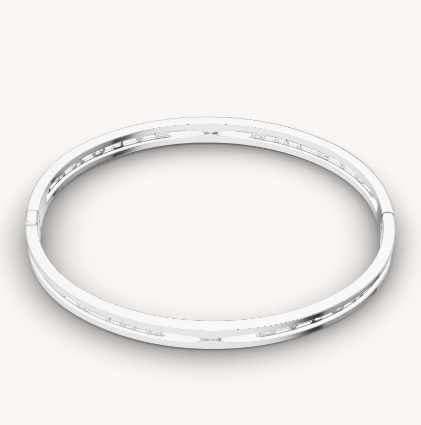 [⭐Mirelle]ZERO 1 SPIRAL LOGO SILVER BRACELET