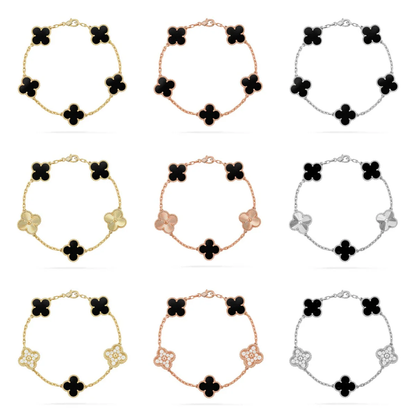 [⭐Mirelle] CLOVER 5 MOTIF ONYXS BRACELET COLLECTION