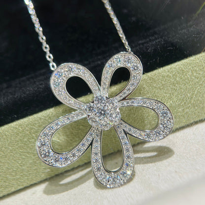 [⭐Mirelle]FLOWERLACE NECKLACE FULL DIAMONDS